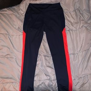 Multicolor leggings with mesh pockets